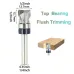 1/4 Inch 6.35mm Shank Compression Flush Trim Router Bit 1/2" Cutting Diameter Top Bearing for MDF Plywood Particle Board