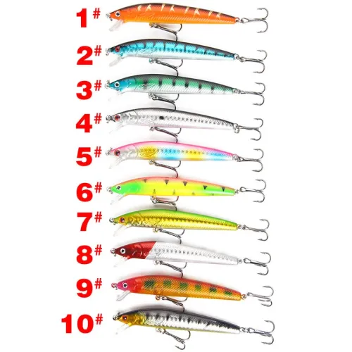 10PC9g 10cm Floating Fishing Lures Set Artificial Hard Fish Bait