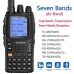 WOUXUN UV9D Plus Walkie Talkie Cross Band Repeater 7-Band Reception 3200mAh Battery Large Color Screen Type-C Charger Ham Radio