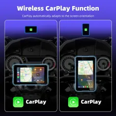 5inch Rotating Screen Motorcycle Wireless Carplay Android Auto Navigation GPS Monitor WIFI 5.0 BT