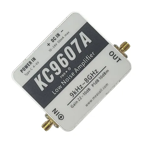 KC9607A Ultra-Low Frequency Wideband Low-Noise Amplifier Module 1kHz-8GHz 20dB Gain Near-Field Probe/Antenna Dedicated LNA