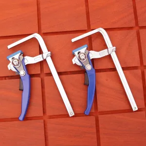 160x60mm Quick Release Ratchet Dovetail Clamp F Clamp Woodworking Clamping Tool for Joinery Work for 14-Degree by 1/2" Dovetail Tracks