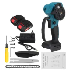 VIOLEWORKS 6 Inch 2000W 88VF Brushless Electric Saw Chainsaw Pruning Saws Woodworking Cutting Tool W/ 1pc or 2pcs Battery For Makita 18v Battery