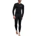 DIVE&SAIL Men Full Body Dive Skins Wetsuit UPF50+ Sun Protection Quick-drying One-piece Long Sleeve Diving Top Pant Front Zip High Elastic Thin Snorkeling Clothes for Surfing Swimming