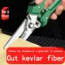 Multifunctional Serrated Stainless Steel Electrician's Scissors 200mm ABS Handles Labor-Saving Spring Versatile Cutting for Fabric and Cables