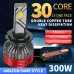INFITARY Q6 30000LM LED Car Headlight Bulbs 300W Hi-Low Beam Car Headlamps 6500K Bright White