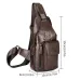 BULLCAPTAIN 8-inch Genuine Leather Chest Bag Retro Large Capacity Mens Crossbody Bag Fashion Shoulder Bag