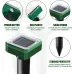 Solar Powered Mole Repellent Stakes 8pk Ultrasonic Gopher Snake Deterrent Waterproof Easy Install Offers Wide Coverage Up to 7500 Square Feet Per Stake for Outdoor Lawns and Gardens