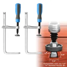 160x60mm Heavy Duty Dovetail Clamp with Soft-Grip Handle Woodworking Clamping Tool for Joinery Work