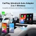 RHYTHM 2-in-1 Wireless CarPlay Android Auto Adapter Plug and Play OTA Update Compatible with 5GHz WiFi Fast Connection