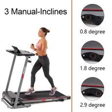 USA Direct FYJK1608-2 Home Office Desk Treadmill - 2.5HP Quiet Motor | 1-12km/h Running & Walking | Installation-Free | Remote Control | Folding Handle | Smart LEDisplay | Max 120kg User Weight