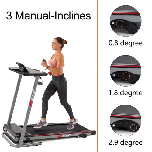 USA Direct FYJK1608-2 Home Office Desk Treadmill - 2.5HP Quiet Motor | 1-12km/h Running & Walking | Installation-Free | Remote Control | Folding Handle | Smart LEDisplay | Max 120kg User Weight