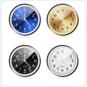 Car Dashboard Decoration Clock High Precision Quartz Clock with Night Glow Alloy Car Clock Watch