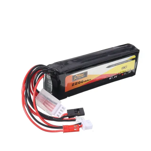 ZOP Power 11.1V 2200mAh 3S 8C Lipo Battery JR JST Futaba Plug for Transmitter