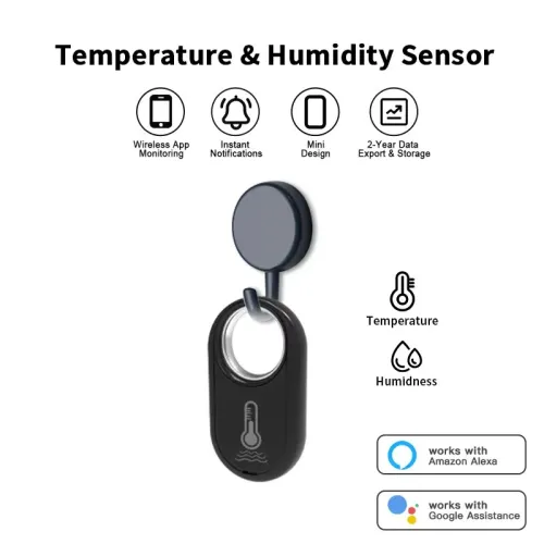 Tuya Zigbe Hanging Temperature Humidity Sensor Removeable Smart Life Thermometer Detector Voice Control with Alexa Google Home