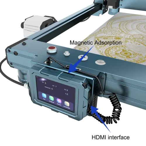 EU/US DirectLONGER Laser B1 Touchscreen Upgrade Kit 3.5 Inch Capacitive Touch Screen High Compatibility Easy Installation Laser Engraver Accessory Intuitive UI