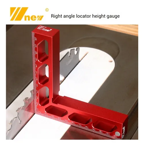 Wnew 5 inch 127 mm Carpenter Woodworking Square Measuring Ruler L Shape Ruler Height Gauge Aluminum Steel Framing Square Metric and Imperial Scale