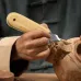Wood Carving Knife CR-V Steel Blade 60 Angle 154mm Total Length Ergonomic Wooden Handle Woodworking Tool