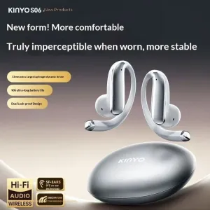 KINYO S06 AI Smart Translation TWS Wireless Headphone Bluetooth V6.0 Earphone ENC HD Call Noise Reduction 13mm Speaker AI Intelligent Channel Calibration 90H Playtime IPX6 Waterproof Headphones
