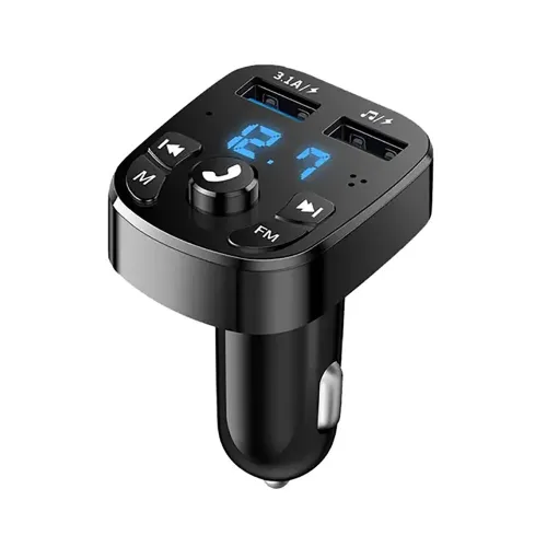 Dual USB Car MP3 Player Fast Charger FM bluetooth Receiver Compatible 5.0 FM Transmitter USB Flash Drive Plug Car Kit