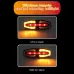 BIKIGHBicycle Solar Charging Wireless Remote Control Turn Signal Taillights USB Rechargeable Waterproof Bike Rear Light for Outdoor Night Riding Safety
