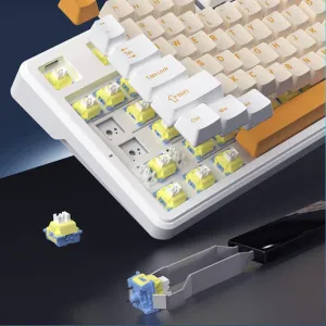 AJAZZ AK870 V2 Tri-mode Mechanical Keyboard 75% RGB Hot-Swaddable Gasket Structure 10000mAh Battery Wireless Gaming Keyboard