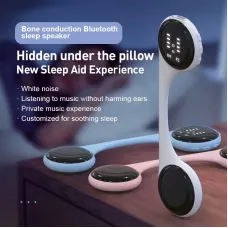 Bone Conduction Portable bluetooth Sleeping Speaker with LED Display Built-in 10 Natural Sounds White Noise TF Card Music Box Under The Pillow