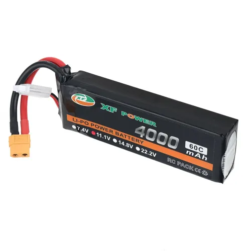 XF POWER 11.1V 4000mAh 60C 3S LiPo Battery XT60 Plug with T Deans Plug for RC Drone