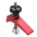 HONGDUI Red Quick Acting Hold Down Clamp Aluminum Alloy T-Slot T-Track Clamp Set Woodworking Tool for Woodworking Table