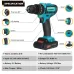 VIOLEWORKS 2 Speed Power Drills 6000maAh Cordless Drill 3 IN 1 Electric Screwdriver Hammer Drill with 2pcs Batteries
