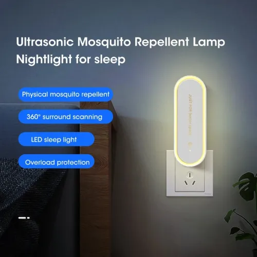 Ultrasonic Mosquito Repellent TS-17 Eco-Friendly Pest Control LED Night Light Power Less Than 1W Compact Design for Home with EU US Plug Options