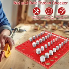 34 Nut and Bolt Thread Checker Bolt Size and Thread Identifier Gauge Standard and Metric Bolt and Nut Gauge with Inch and Centimeter Ruler for Accurate Measurement