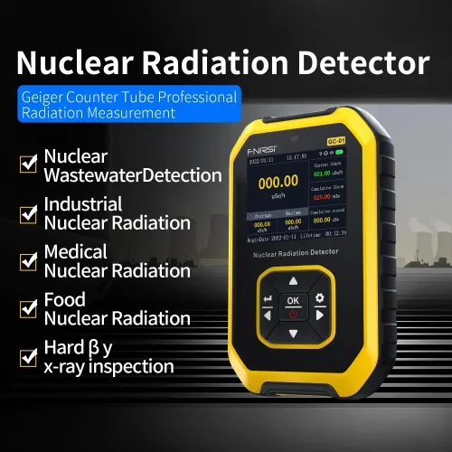FNIRSI-GC01 Geiger Counter Nuclear Radiation Tester Food & nuclear sewage Test Professional Marble Radiation Ionization Personal Dose Alarm Radioactive Tester