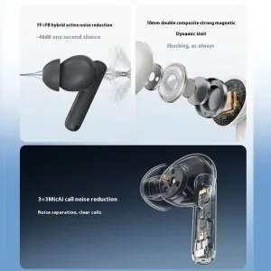 EDIFIER X5 EVO TWS Earbuds bluetooth V6.0 Earphone Dual ANC FF+FB -48dB Depth Noise Cancelling 6 Mic AI Call Noise Reduction 10mm Dual Composite Magnetic Drivers Spatial Sound 43H Playback AI Simultaneous Interpretation Sports Headphones