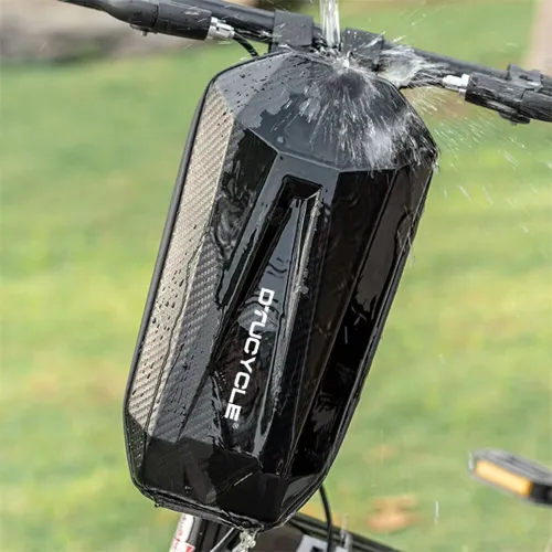 DTUCYCL3/4L Electric Bike Bag Waterproof Double Zipper Front Hanging Bag for Electric Bicycle Scooter