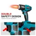 21V Cordless Rechargeable Hot Air Gun Adjustable Temperature 550 Compatible with Power Tools Battery Includes Nozzles Portable Heat Tool for Shrink Wrapping Paint Stripping Soldering
