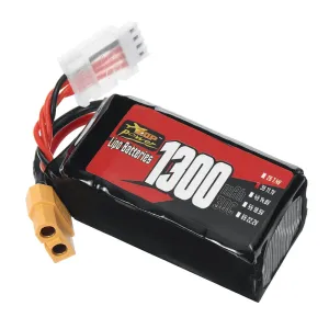 ZOP Power 3S 11.1V 1300mAh 30C 14.43Wh LiPo Battery XT60 Plug for RC Drone FPV Racing
