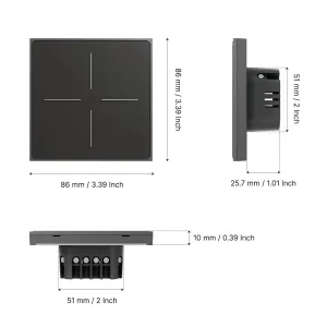 MOES Tuya ZigBee3.0 Star Feather Series Smart Touch Switch With Neutral Light Scene 1-4 Gang 2in1 APP Remote Control Voice Control with Alexa Google Home