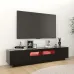 TV Cabinet with LED Lights Black 70.8"x13.8"x15.7