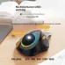 JOMAA RGB Backlit Wireless Trackball Mouse Wireless 2.4G Rechargeable Ergonomic Rollerball Gaming Mouse for PC Laptop Game