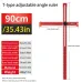 Adjustable T Shape Angle Ruler Aluminum Alloy Multi Angle Measuring Tool 90 45 Precision Marking Ruler Woodworking Line Drawing Tool 60cm 90cm Metric Scale