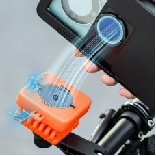 ROCKBRO4.7-6.9inch Magnetic Bicycle Phone Holder Touchscreen Waterproof Silicone Non-slip Shock-absorbing Handlebar Phone Bracket for Cycling Navigation