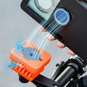 ROCKBRO4.7-6.9inch Magnetic Bicycle Phone Holder Touchscreen Waterproof Silicone Non-slip Shock-absorbing Handlebar Phone Bracket for Cycling Navigation