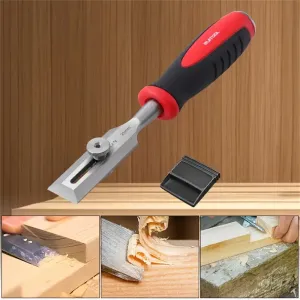 9 Inch Wood Carving Chisel Chrome Vanadium Steel Ergonomic Handle for DIY Woodworking Sharp Cutting Edge Versatile Tool
