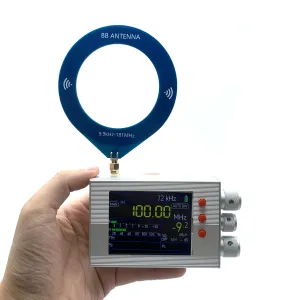 TEF6686 Full Band FM/AM/Short Wave HF/LW Radio Receiver with Aluminum Housing Circular BB ANTENNA