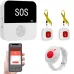 CF100 Tuya WiFi Alarm System Emergency Call Button for Seniors Emergency Call Receiver+Call Buttons SOS Bracelet Call Buttons Alert System