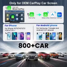 HD2CP Pro Wireless CarPlay Ai Box Android Auto TV Box 3-In-1 Smart Car Box Plug and Play 2K HD Video Streaming Box