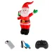D020 2.4G RC Car Santa Claus Merry Christmas Electric Remote Control One Key Inflatable Sound Music 360 Turning Rechargeable Vehicles Models Toys