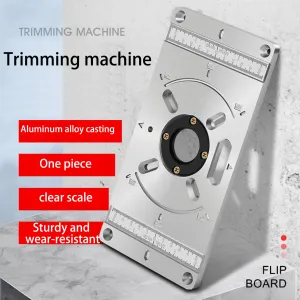Aluminum Alloy Router Tablet Insert Plate for Woodworking Benches for Trim Routers Wood Trimming Milling Tools with Accessories