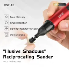 DIY ES-A Electric Reciprocating Sander USB Charge 8 Sanding Heads Overload Protection 100 Min Usage Premium Sandpapers Storage Case